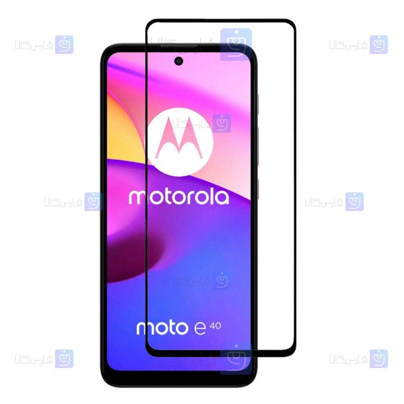 گلس گوشی Motorola Moto E40 مدل تمام صفحه