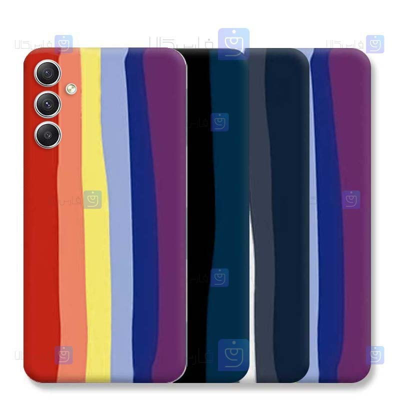 قاب سیلیکونی Samsung Galaxy A34 5G مدل رنگین کمانی