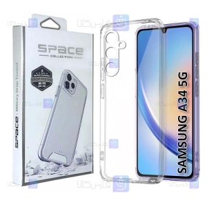 قاب شفاف گوشی A34 مدل Space Collection با محافظ لنز