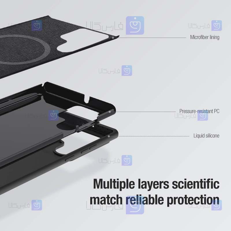 قاب نیلکین Samsung Galaxy S23 Ultra مدل CamShield Silky Magnetic silicon
