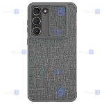 کیف چرمی پارچه ای نیلکین Samsung Galaxy S23 Plus مدل Qin Pro Plain Leather Cloth case