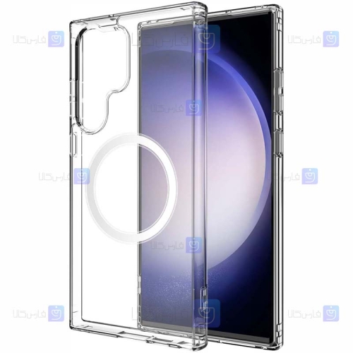 قاب پشت کریستالی Samsung Galaxy S23 Ultra مدل مگ سیف دار