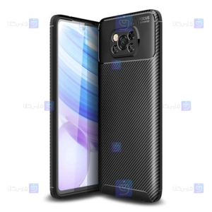قاب گوشی Xiaomi Poco X3 مدل Auto Focus Fiber Carbon