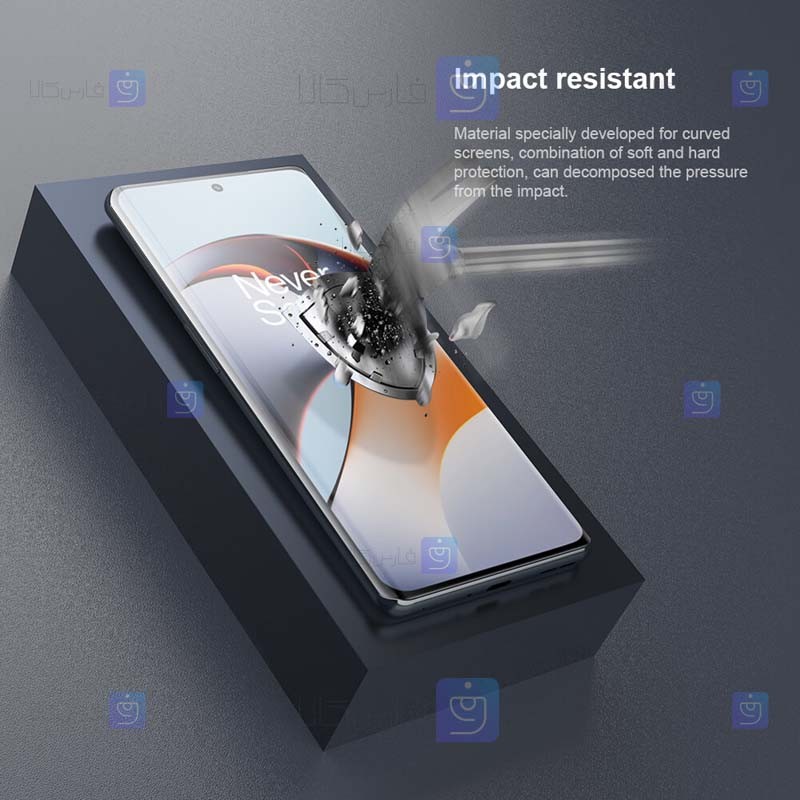 محافظ صفحه دو تایی نیلکین OnePlus 11R مدل Impact Resistant Curved Film