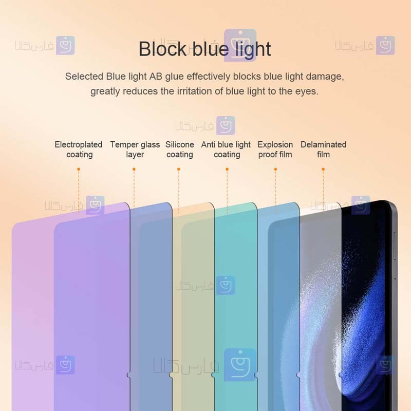 محافظ صفحه نیلکین Xiaomi Pad 6 Pro مدل V+ Anti Blue Light