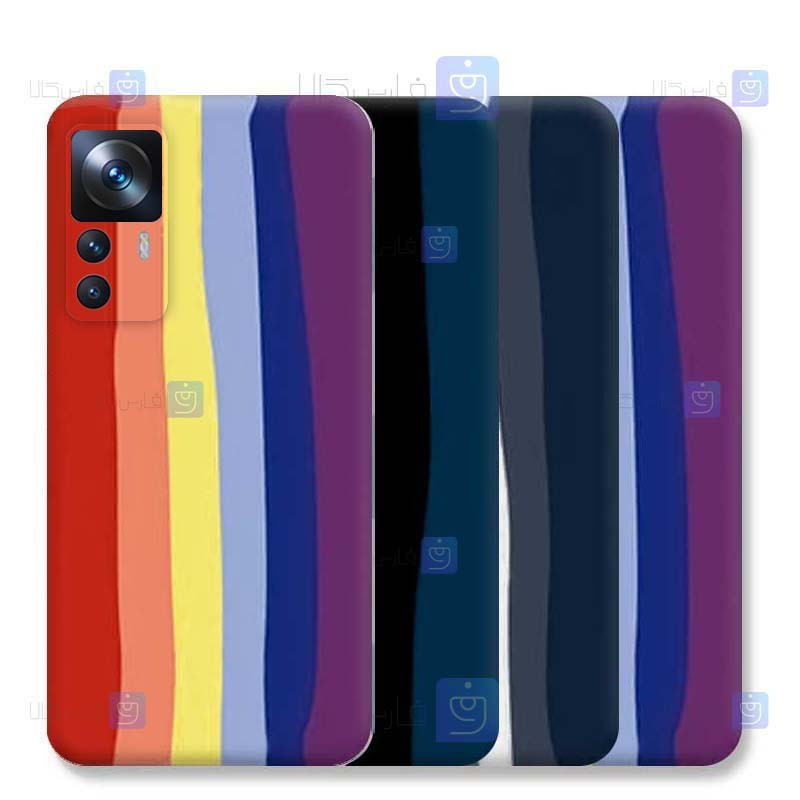 قاب سیلیکونی Xiaomi 12T Pro مدل رنگین کمانی