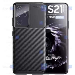 قاب گوشی Samsung Galaxy S21 Ultra مدل Auto Focus Fiber Carbon