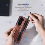 کیف چرمی نیلکین Samsung Galaxy Z Fold 5 5G مدل Aoge Leather