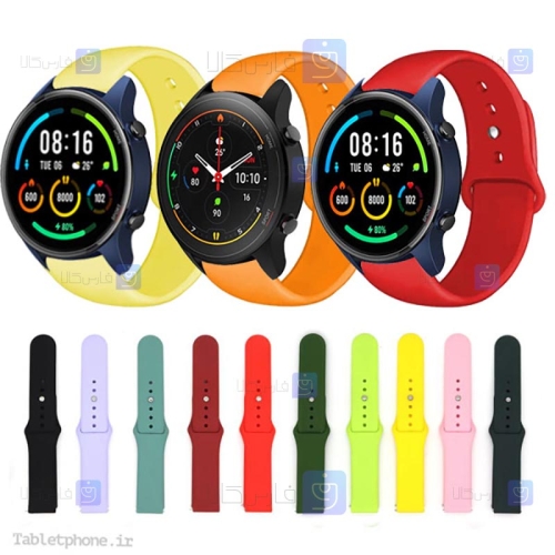 بند سیلیکونی ساعت هوشمند شیائومی Xiaomi Mi Watch XMWTCL02 مدل دکمه‌ای