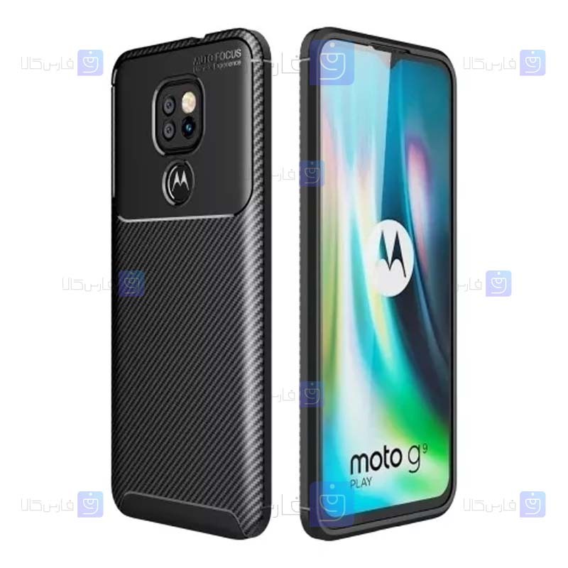 قاب گوشی Motorola Moto G9 Play مدل Auto Focus Fiber Carbon