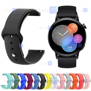بند سیلیکونی ساعت هوشمند هواوی Huawei Watch GT 3 42mm مدل دکمه‌ای
