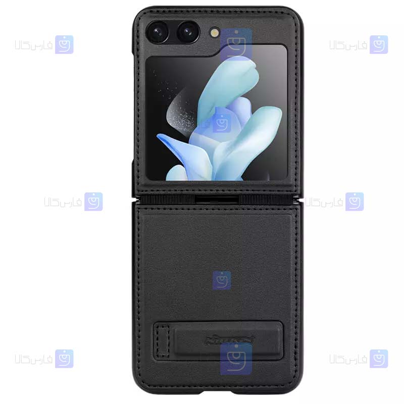 قاب چرمی نیلکین Samsung Galaxy Z Flip 5 مدل Qin Vegan leather