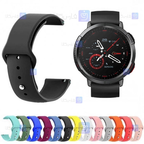 بند سیلیکونی ساعت هوشمند شیائومی Xiaomi Mibro Watch GS مدل دکمه‌ای
