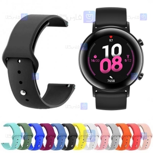 بند سیلیکونی ساعت هوشمند هواوی Huawei Watch GT 2 42mm مدل دکمه‌ای