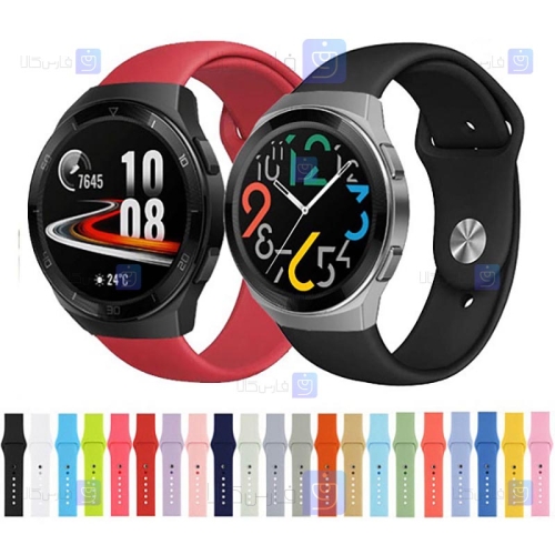 بند سیلیکونی ساعت هوشمند هواوی Huawei Watch GT 2e مدل دکمه‌ای