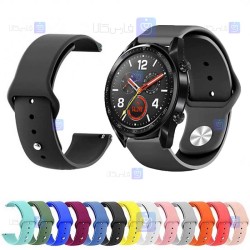 بند سیلیکونی ساعت هوشمند هواوی Huawei Watch GT مدل دکمه‌ای
