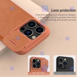 کیف چرمی نیلکین Apple iPhone 15 Pro Max مدل Qin Pro
