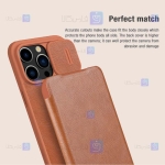 کیف چرمی نیلکین Apple iPhone 15 Pro Max مدل Qin Pro