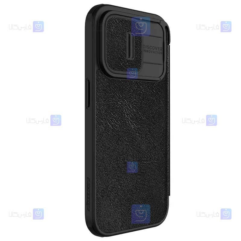 کیف چرمی نیلکین Apple iPhone 15 Pro Max مدل Qin Pro