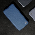 کیف چرمی پارچه ای نیلکین آیفون 15 پرو مکس مدل Qin Pro Plain Leather Cloth case