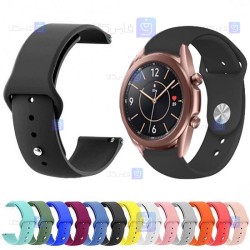بند سیلیکونی ساعت هوشمند سامسونگ Samsung Galaxy Watch 3 41mm مدل دکمه‌ای