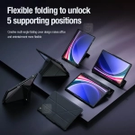 کیف محافظ لنزدار نیلکین Samsung Galaxy Tab S9 Ultra مدل Bumper Leather Pro