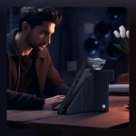 کیف محافظ لنزدار نیلکین Samsung Galaxy Tab S9 Ultra مدل Bumper Leather Pro
