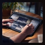 کیف محافظ لنزدار نیلکین Samsung Galaxy Tab S9 Ultra مدل Bumper Leather Pro
