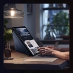 کیف محافظ لنزدار نیلکین Samsung Galaxy Tab S9 Ultra مدل Bumper Leather Pro