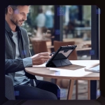 کیف محافظ لنزدار نیلکین Samsung Galaxy Tab S9 مدل Bumper Leather Pro