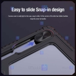 کیف محافظ لنزدار نیلکین Samsung Galaxy Tab S9 Plus مدل Bumper Leather Pro