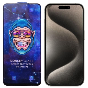 گلس فول گوشی Apple iPhone 15 Pro مدل Monkey Premium