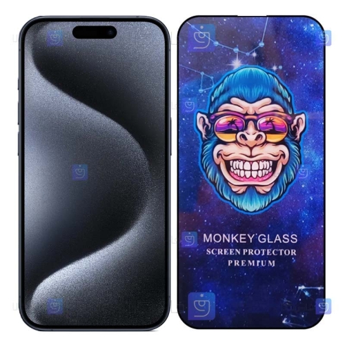 گلس فول گوشی Apple iPhone 15 Pro Max مدل Monkey Premium