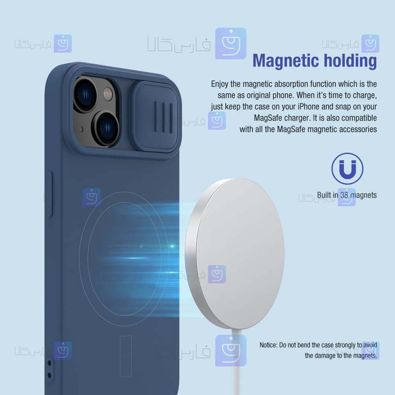 قاب نیلکین Apple iPhone 15 Plus مدل CamShield Silky Magnetic silicon