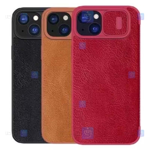 کیف چرمی نیلکین Apple iPhone 15 Plus مدل Qin Pro
