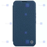 کیف چرمی پارچه ای نیلکین Apple iPhone 15 Plus مدل Qin Pro Plain Leather Cloth case