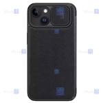 کیف چرمی پارچه ای نیلکین Apple iPhone 15 Plus مدل Qin Pro Plain Leather Cloth case