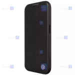 کیف چرمی پارچه ای نیلکین Apple iPhone 15 Plus مدل Qin Pro Plain Leather Cloth case