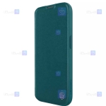 کیف چرمی پارچه ای نیلکین Apple iPhone 15 Plus مدل Qin Pro Plain Leather Cloth case