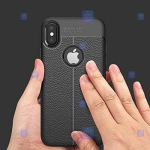 قاب طرح چرم Apple iPhone XS Max مدل Auto Focus