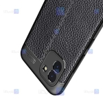 قاب طرح چرم محافظ لنز دار Samsung Galaxy A03 مدل Auto Focus