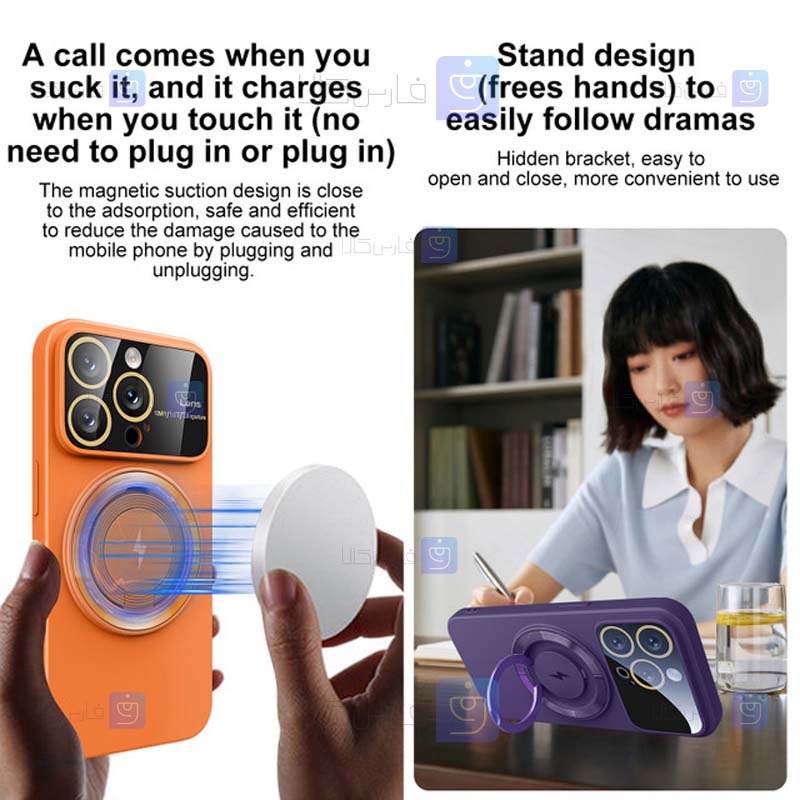 قاب مگ سیف Apple iPhone 15 Pro Max مدل Lens Case