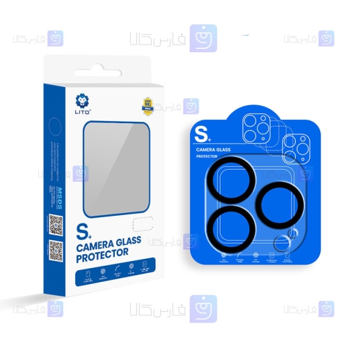 محافظ لنز لیتو Apple iPhone 15 Pro Max مدل شیشه ای S+ 3D