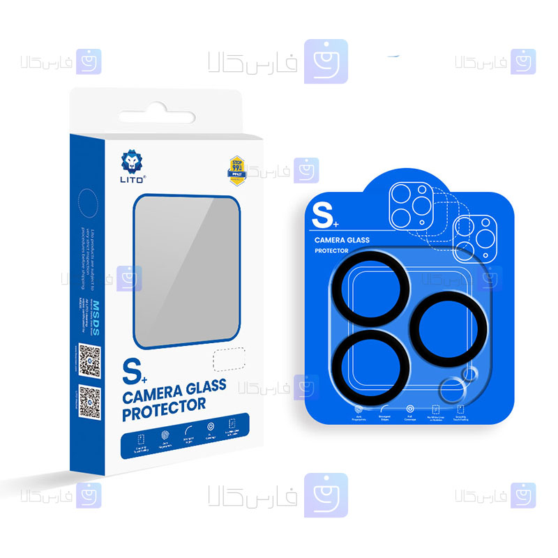 محافظ لنز لیتو Apple iPhone 15 Pro Max مدل شیشه ای S+ 3D