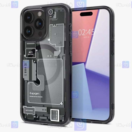 قاب اسپیگن Apple iPhone 15 Pro مدل Ultra Hybrid Zero One با پشتیبانی Mag Safe