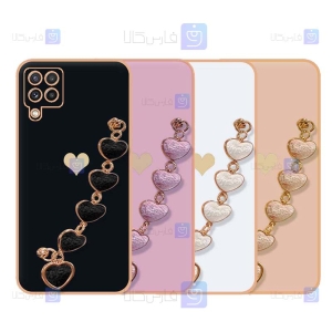 قاب گوشی A22 4G مدل زنجیر دار قلبی