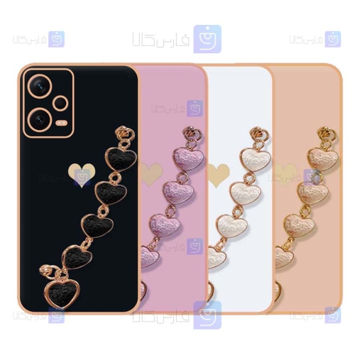 قاب Xiaomi Redmi Note 12 Pro 5G مدل زنجیر دار قلبی