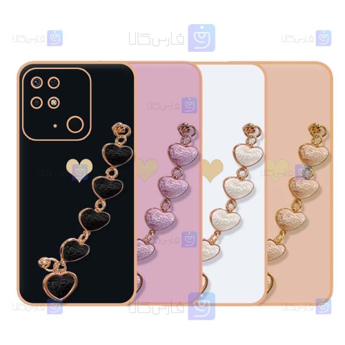 قاب Xiaomi Poco C40 مدل زنجیر دار قلبی