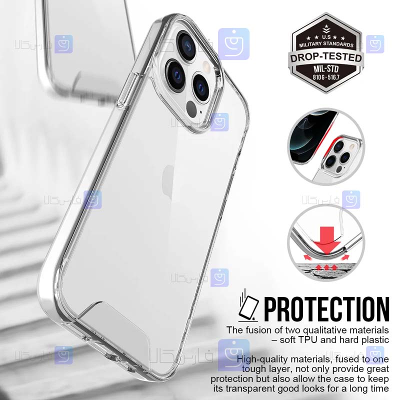 قاب پشت کریستالی Apple iPhone 15 Pro مدل Space Collection