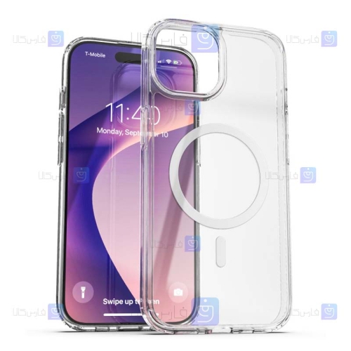 قاب پشت کریستالی Apple iPhone 15 Pro Max مدل مگ سیف دار